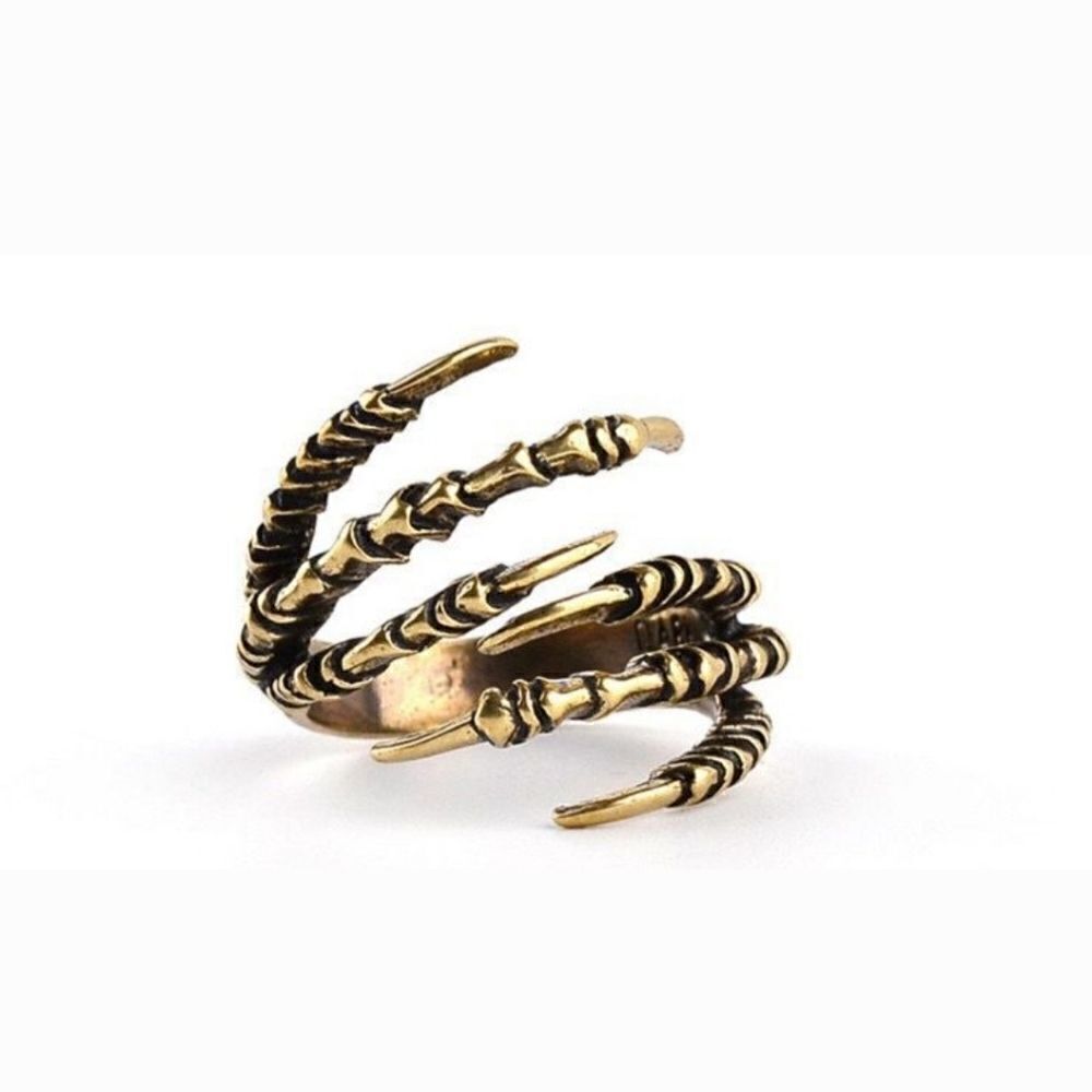 Brand New Gold Dragon Claws Ring Adjustable Size